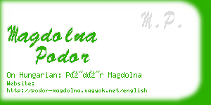 magdolna podor business card
